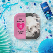 Assiettes En Carton Meilleure maman jamais Chien Chien Chien Rosé Coeu (Fête)