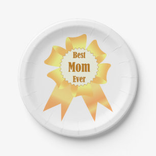 Assiettes En Carton Meilleure maman jamais Golden Lauréat du prix ruba