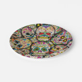 Assiettes En Carton Meilleure vente Motif crâne sucre (Angle)