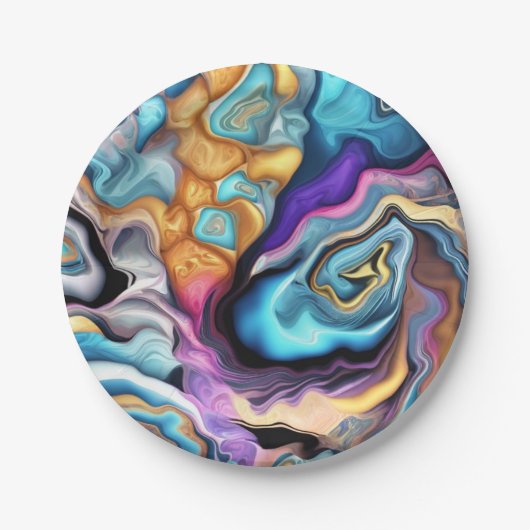 Assiettes En Carton Mélange coloré (Devant)