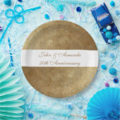 Assiettes En Carton Mélange d'or jaune Plaques d'anniversaire personna (Fête)