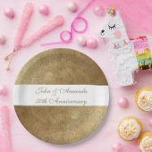 Assiettes En Carton Mélange d'or jaune Plaques d'anniversaire personna (Fête)