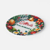 Assiettes En Carton Mele Kalikimaka (Angle)