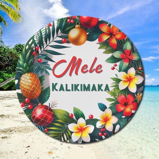 Assiettes En Carton Mele Kalikimaka