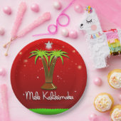 Assiettes En Carton Mele Kalikimaka Palm Tree pour Noël (Fête)
