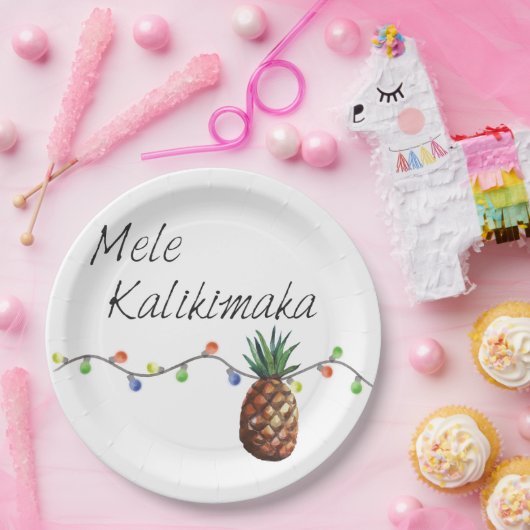 Assiettes En Carton Mele Kalikimaka - plaques à papier de Noël (Fête)