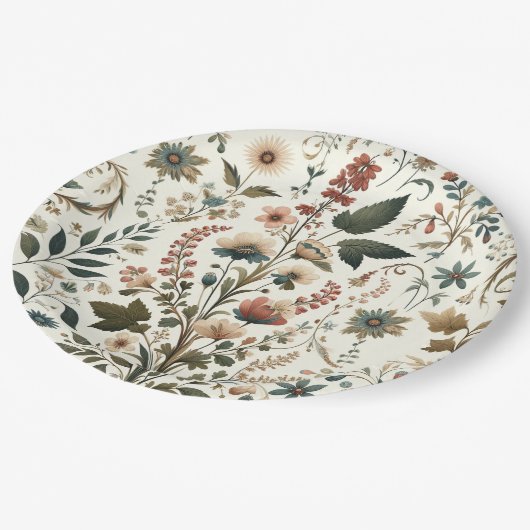 Assiettes En Carton Melody Meadow (Angle)