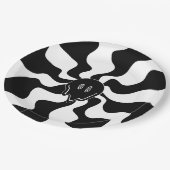 Assiettes En Carton Melt de sourire - Noir et Blanc (Angle)