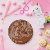 Assiettes En Carton Melted chocolate texture (Fête)