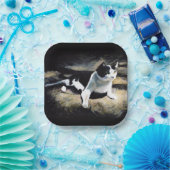 Assiettes En Carton Melvin the Cat Fine Art (Fête)