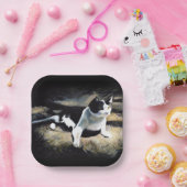 Assiettes En Carton Melvin the Cat Fine Art (Fête)