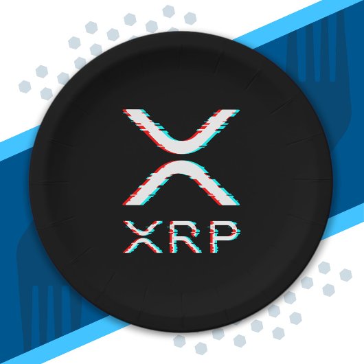 Assiettes En Carton Mème Crypto Devise XRP Glitch CryptoCurrency