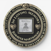 Assiettes En Carton Mémoire d'amour commémorative (Devant)