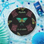 Assiettes En Carton Mémorial funéraire Anges de papillon personnalisée (Fête)