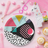 Assiettes En Carton Memphis Motif (Fête)
