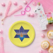 Assiettes En Carton Menorah Dogs_Happy Hanoukka_Star de David (Fête)