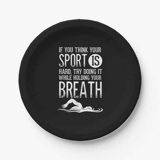 Assiettes En Carton Mens Swimmer Swimmer pratique de natation (Devant)