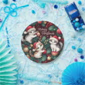 Assiettes En Carton Meowy Christmas - (Fête)