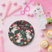 Assiettes En Carton Meowy Christmas - (Fête)