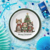 Assiettes En Carton Meowy Christmas Cats (Fête)