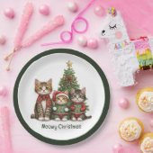Assiettes En Carton Meowy Christmas Cats (Fête)