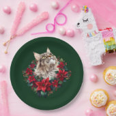 Assiettes En Carton Meowy Christmas Maine Coon Cat  (Fête)