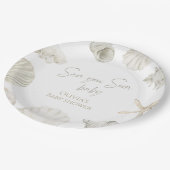 Assiettes En Carton Mer bientôt baby shower (Angle)