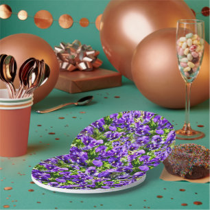 Assiettes En Carton Mer de sérénité : Le beau terrain de purple violet