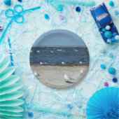 Assiettes En Carton mer, eau, mouette, oiseau, voyage, bleu, ciel, (Fête)