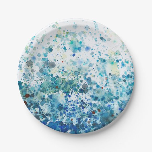 Assiettes En Carton Mer Speckée I (Devant)