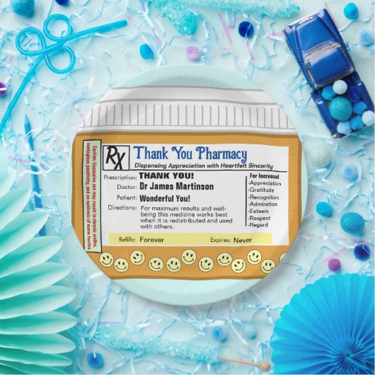 Assiettes En Carton Merci (Fête)