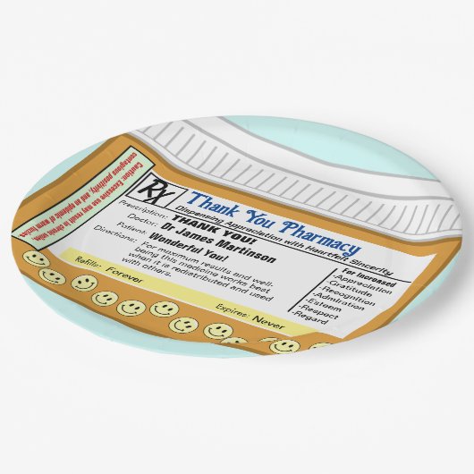 Assiettes En Carton Merci (Angle)