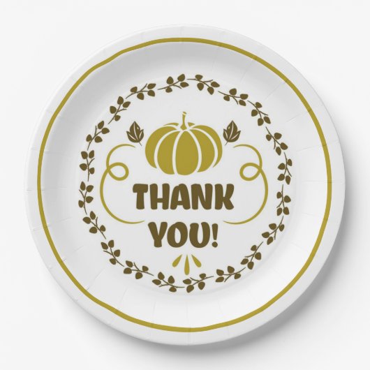 Assiettes En Carton Merci (Devant)