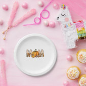 Assiettes En Carton Merci à maman Citrouille Leopart (Fête)