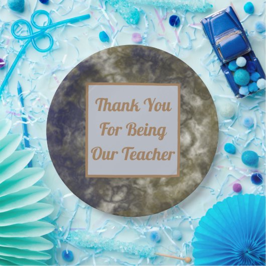 Assiettes En Carton Merci Appréciation de l'enseignant classe Abstrait (Fête)