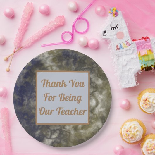 Assiettes En Carton Merci Appréciation de l'enseignant classe Abstrait (Fête)