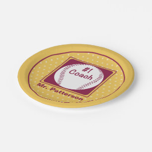 Assiettes En Carton Merci Coach, Merci Numéro 1