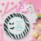 Assiettes En Carton Merci de la Lingerie Turquoise (Fête)