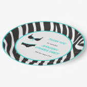 Assiettes En Carton Merci de la Lingerie Turquoise (Angle)