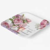 Assiettes En Carton Merci de sipping & Celebrating floral (Angulaire)