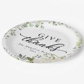 Assiettes En Carton Merci Dîner d'action de grâces Citrouille de verdu (Angle)