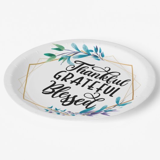 Assiettes En Carton Merci gracieux béni (Angle)