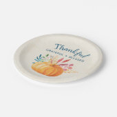 Assiettes En Carton Merci Grateful Bienheureuse Typographie Thanksgivi (Angle)
