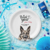 Assiettes En Carton Merci Mariage berger allemand (Fête)
