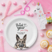 Assiettes En Carton Merci Mariage berger allemand (Fête)