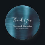 Assiettes En Carton Merci Mariage bleu de la marine<br><div class="desc">Marine Bleu Faux Métallic Acier Inoxydable Brush Métal Élégant et moderne Plaques de Merci Mariage. Ces Plaques de remerciement bleu marine Mariage peuvent être customisées pour inclure votre nom et votre date de mariage. Veuillez contacter le concepteur si vous souhaitez customiser des articles correspondants.</div>