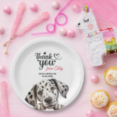 Assiettes En Carton Merci Mariage dalmate (Fête)