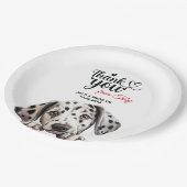 Assiettes En Carton Merci Mariage dalmate (Angle)