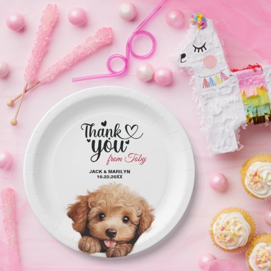 Assiettes En Carton Merci Mariage de canicules d'abricot (Fête)