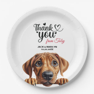 Assiettes En Carton Merci Mariage Rhodesian Ridgeback
